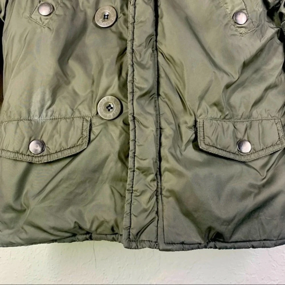 GUESS Green Hooded Zip-Up Parka‎ Winter Coat - Youth